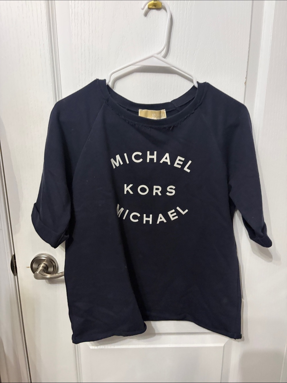 Michael Kors Navy Logo Crewneck Sweatshirt
